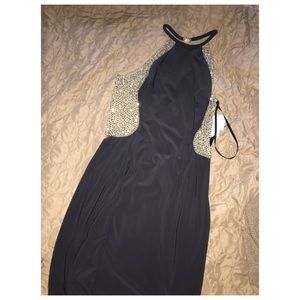 Xscape dress with rhinestones